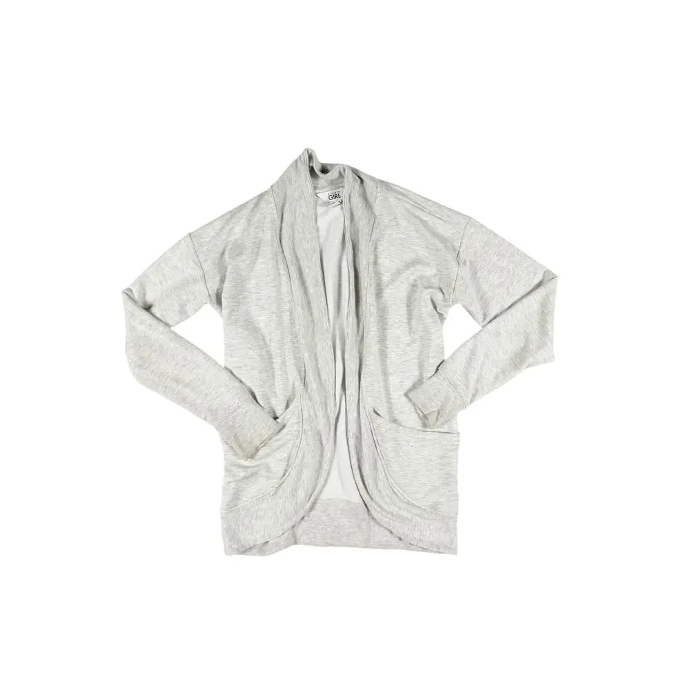 Athleta Girl Wrap ’n Roll 2.0 Cardigan Fog Grey Heather Size 14 (XL)